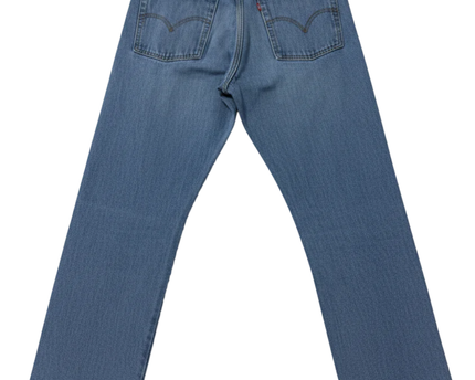 Levi's Blue Wedgie Straight Raw Hem Jeans