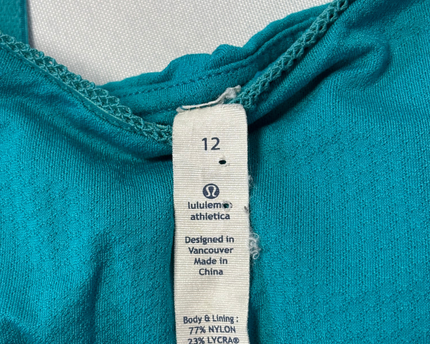 Lululemon Teal Multi-Strap Back Sports Bra