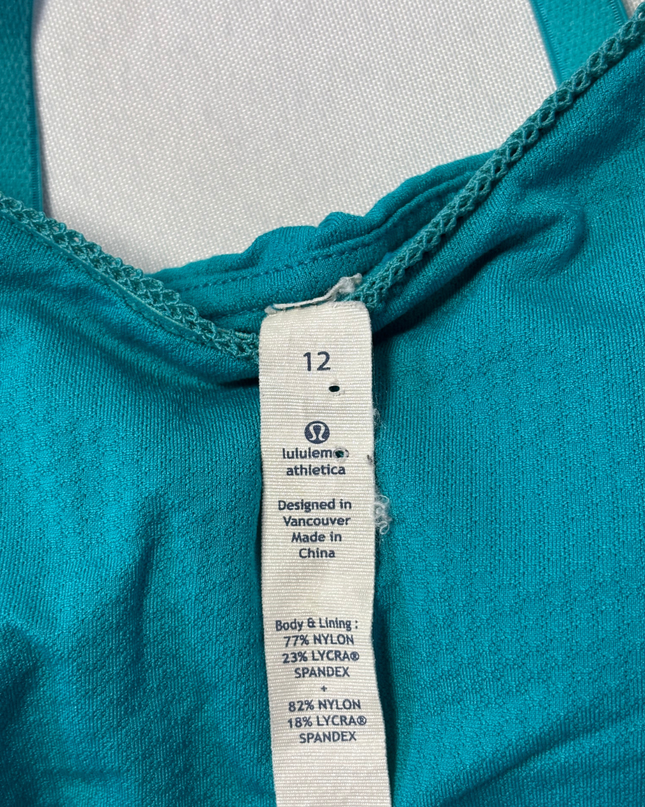 Lululemon Teal Multi-Strap Back Sports Bra