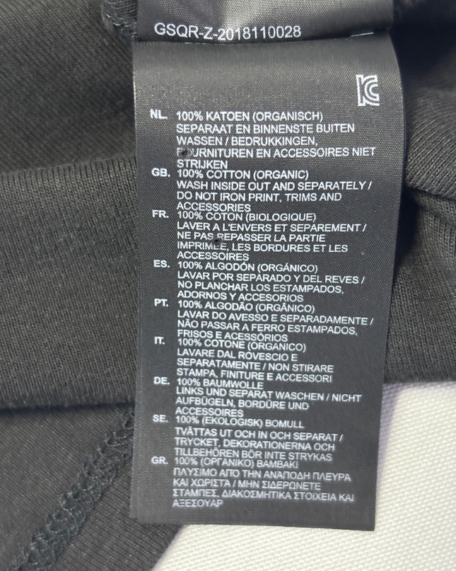G-Star RAW Men's Black Slim Fit Crew Neck T-Shirt
