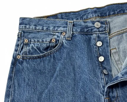 Levi's Blue 501 Original Straight Leg Vintage Jeans