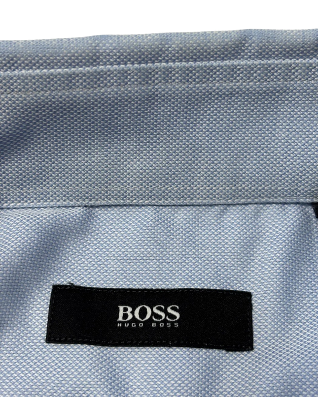 BOSS Light Blue Finest Italian Fabric Dress Shirt