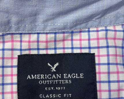 American Eagle Multicolor Plaid Classic Fit Shirt