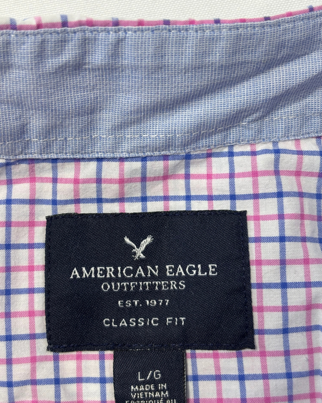 American Eagle Multicolor Plaid Classic Fit Shirt