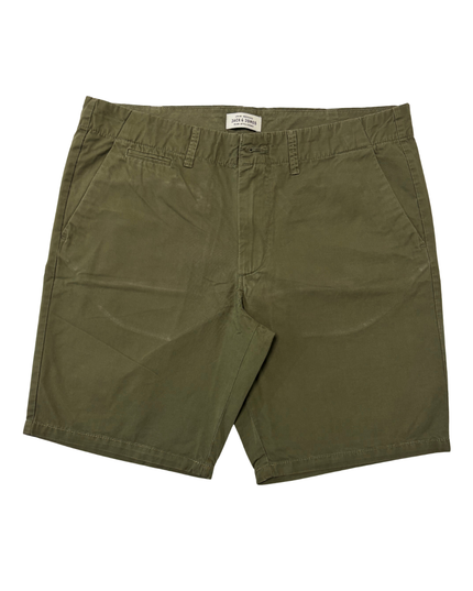 Jack & Jones Olive Green Casual Chino Shorts - XL | Waist: 36"