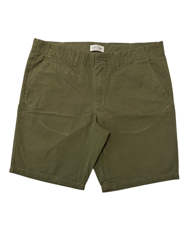 Jack & Jones Olive Green Casual Chino Shorts - XL | Waist: 36"