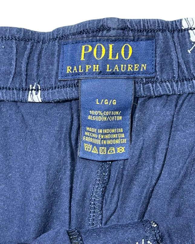 Polo Ralph Lauren Navy Blue All-Over Pony Print Sleep Shorts