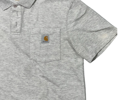 Carhartt Heather Grey Short Sleeve Pocket Polo Shirt
