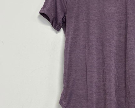 Lululemon Purple Heathered Split Back Short Sleeve Sports T-Shirt