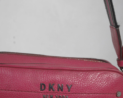 DKNY Pink Pebbled Leather Crossbody Bag
