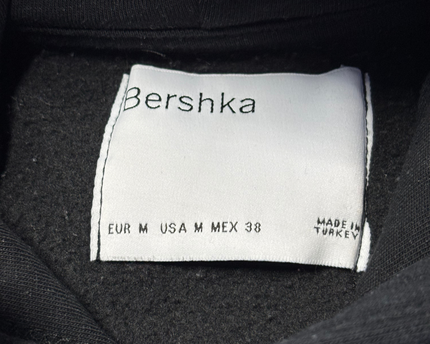 Bershka Black Growth & Happiness Graphic Hoodie