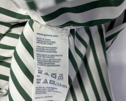 Tommy Hilfiger Green/White Striped Button-Down Shirt