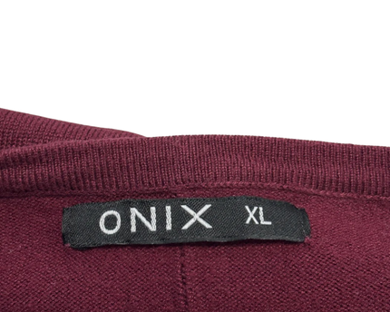 ONIX Maroon Oversized Cotton Knit Sweater