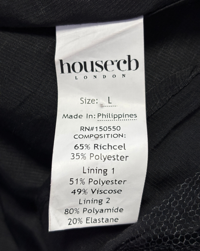 House of CB Black Off-Shoulder Voluminous Mini Dress