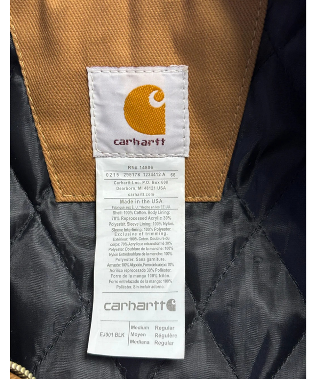 Reworked Carhartt Brown Heavyweight Detroit Canvas Work Jacket