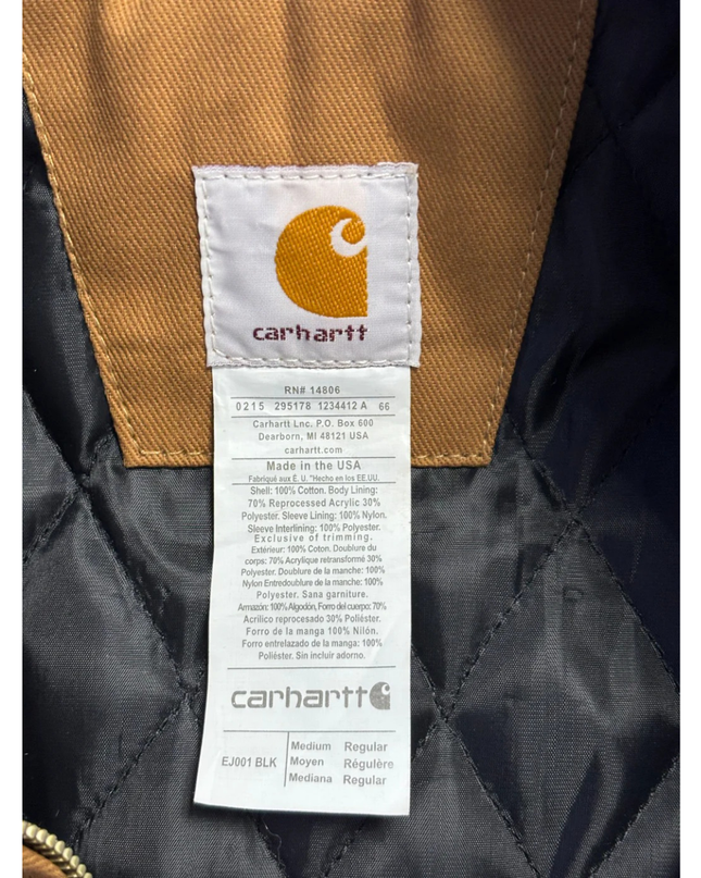 Reworked Carhartt Brown Heavyweight Detroit Canvas Work Jacket