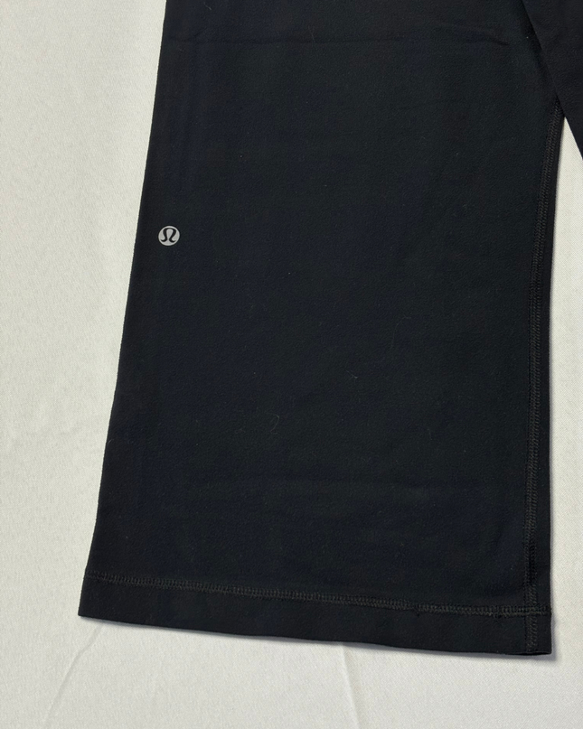 Lululemon Black Wide-Leg Cropped Drawstring Pants