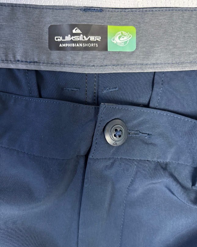 Quiksilver Navy Blue Amphibian Performance Hybrid Shorts