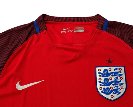 England 2016 Euro Away Nike Red Football Jersey
