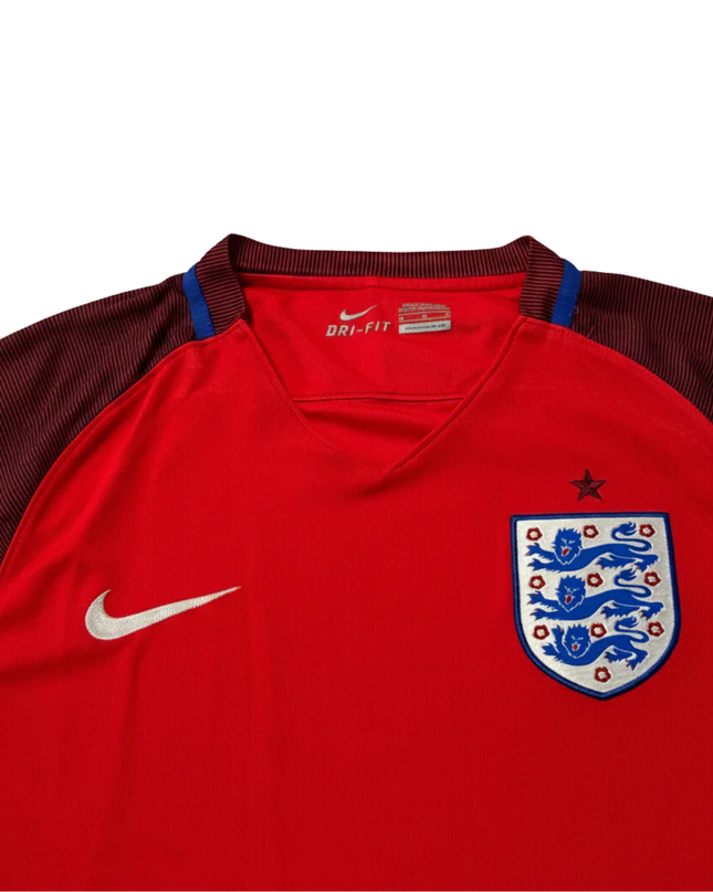 England 2016 Euro Away Nike Red Football Jersey