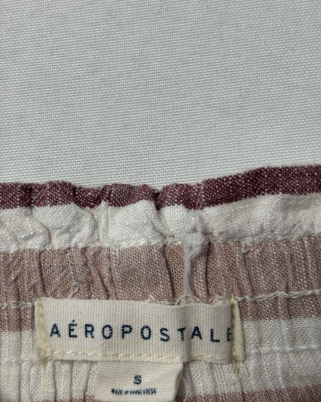 Aeropostale Striped High-Waisted Relaxed Shorts