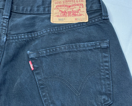 Levi's Classic Black Straight Leg Jeans for Men
