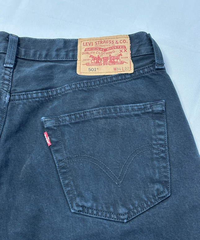 Levi's Classic Black Straight Leg Jeans for Men