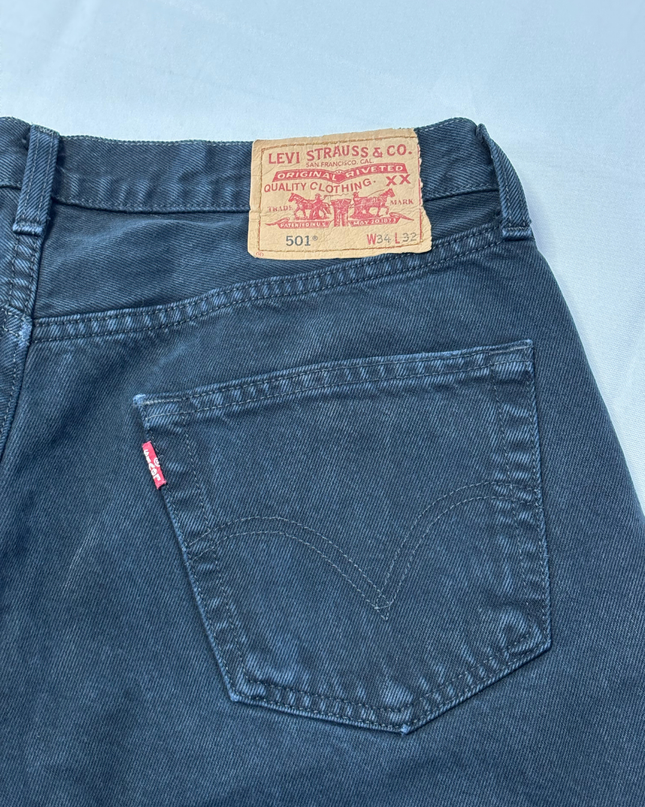 Levi's Classic Black Straight Leg Jeans for Men