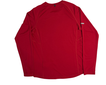 Nike Red Running V-Neck Long Sleeve Sports T-Shirt