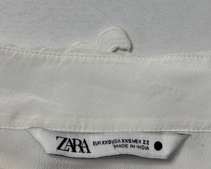 Zara White 3D Floral Applique Mini Skirt