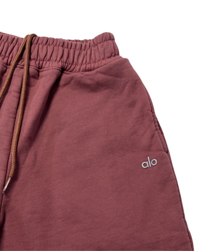 Alo Maroon Cotton-Blend Sports Shorts