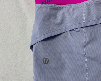 Lululemon Grey Multi-Color Waistband Performance Sports Shorts