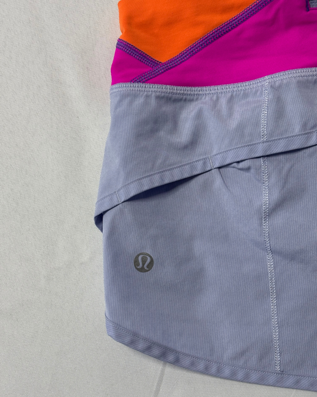 Lululemon Grey Multi-Color Waistband Performance Sports Shorts