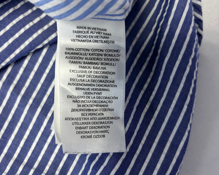 Ralph Lauren Multicolor Patchwork Seersucker Short Sleeve Shirt