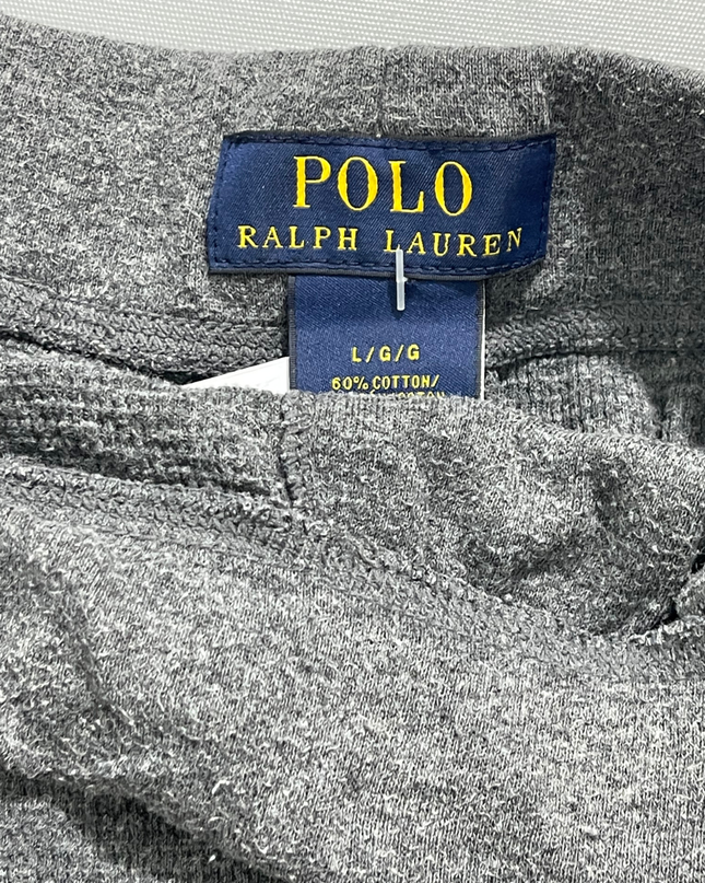 Polo Ralph Lauren Grey Textured Cotton Blend Joggers