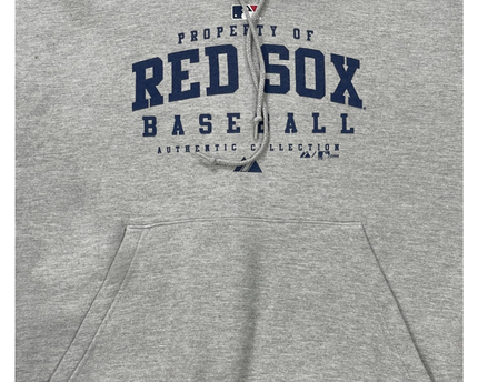 Majestic Gray Boston Red Sox Baseball Authentic Collection Hoodie