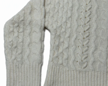 Abercrombie & Fitch Cream Chunky Cable Knit Sweater