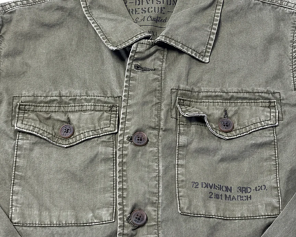 OVS Olive Green Military-Inspired Utility Field Jacket