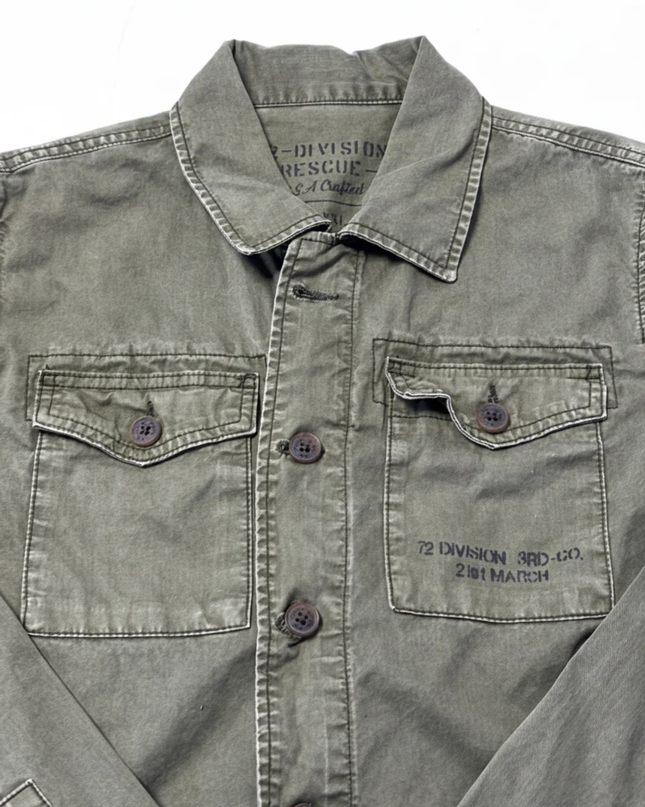 OVS Olive Green Military-Inspired Utility Field Jacket