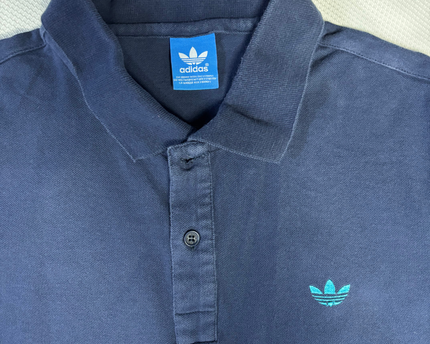 Adidas Navy Blue Classic Pique Polo Shirt