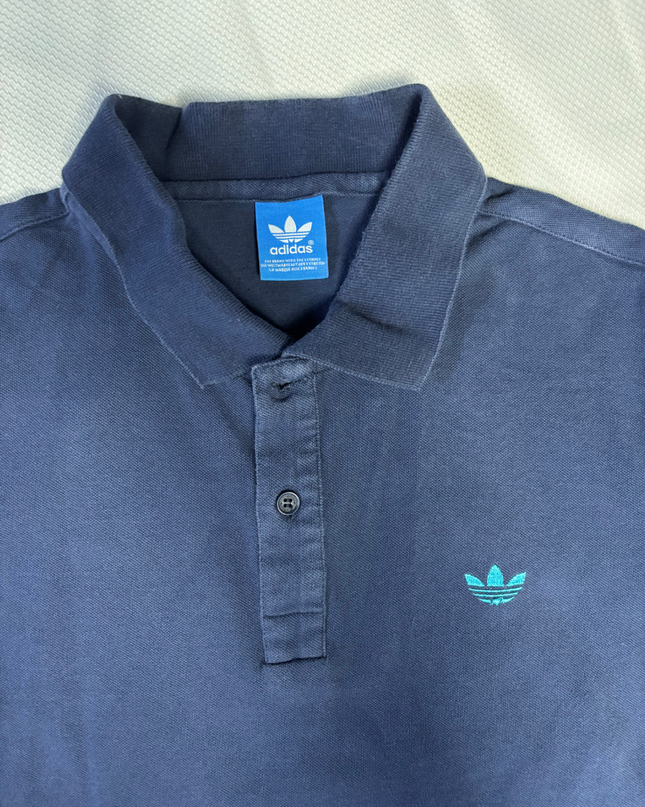 Adidas Navy Blue Classic Pique Polo Shirt
