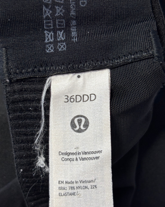Lululemon Black High-Support Cross-Back Sports Bra