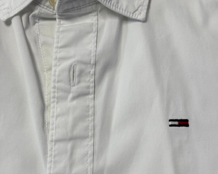 Hilfiger Denim White Slim Fit Long Sleeve Shirt