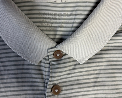Nike Golf Grey Striped Sports Polo