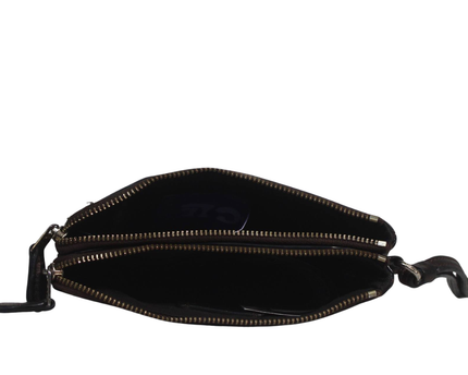 Coach Bronze Metallic Pebbled Leather Wristlet