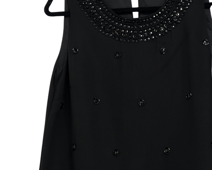 The Collection Debenhams Black Embellished Sleeveless Shift Dress