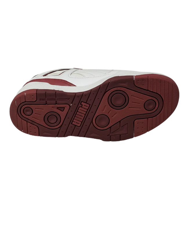 Puma White/Maroon Slipstream Retro Sneakers