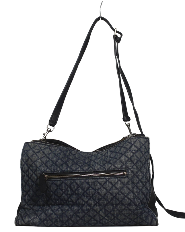 Guess Blue Quilted Denim Shoulder Bag