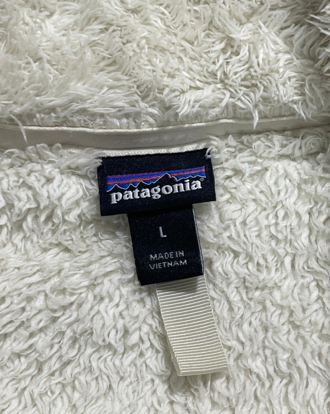 Patagonia Cream High-Pile Fleece Quarter-Zip Sweatshirt