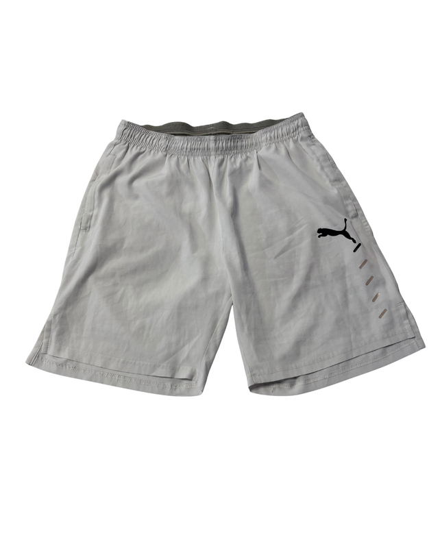 Puma White Graphic Athletic Sports Shorts